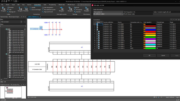 Machine cabling: cable planning with EPLAN 